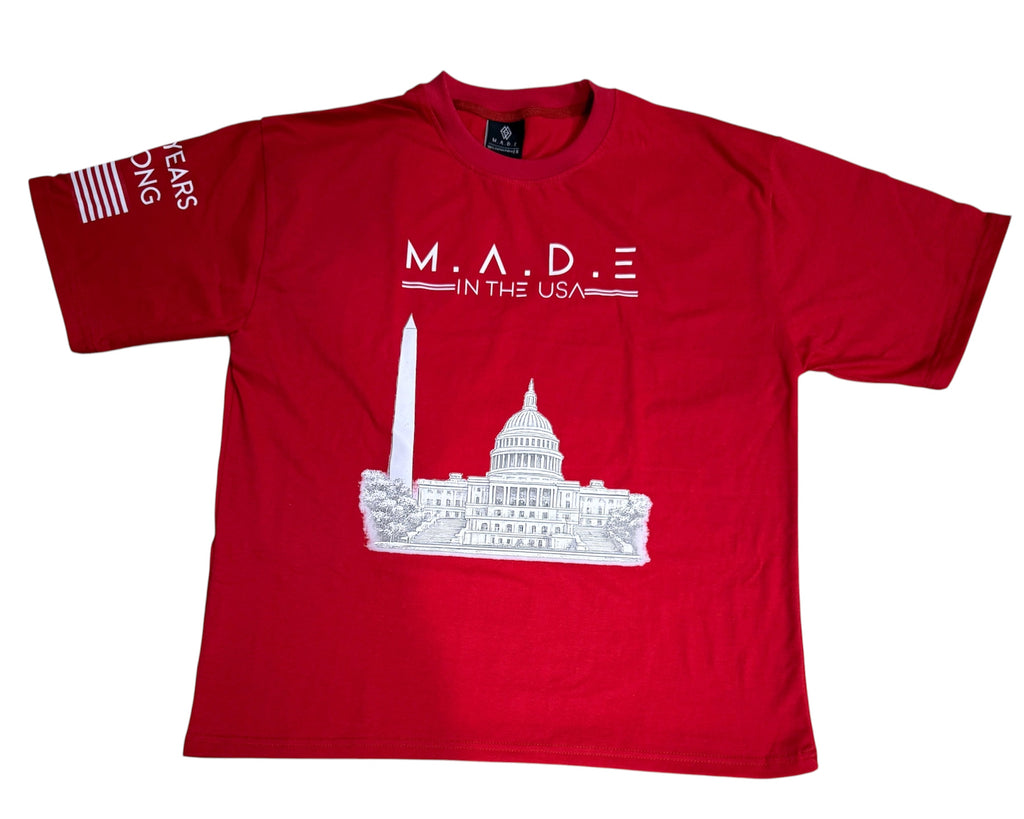M.A.D.E in the USA Tee — Red