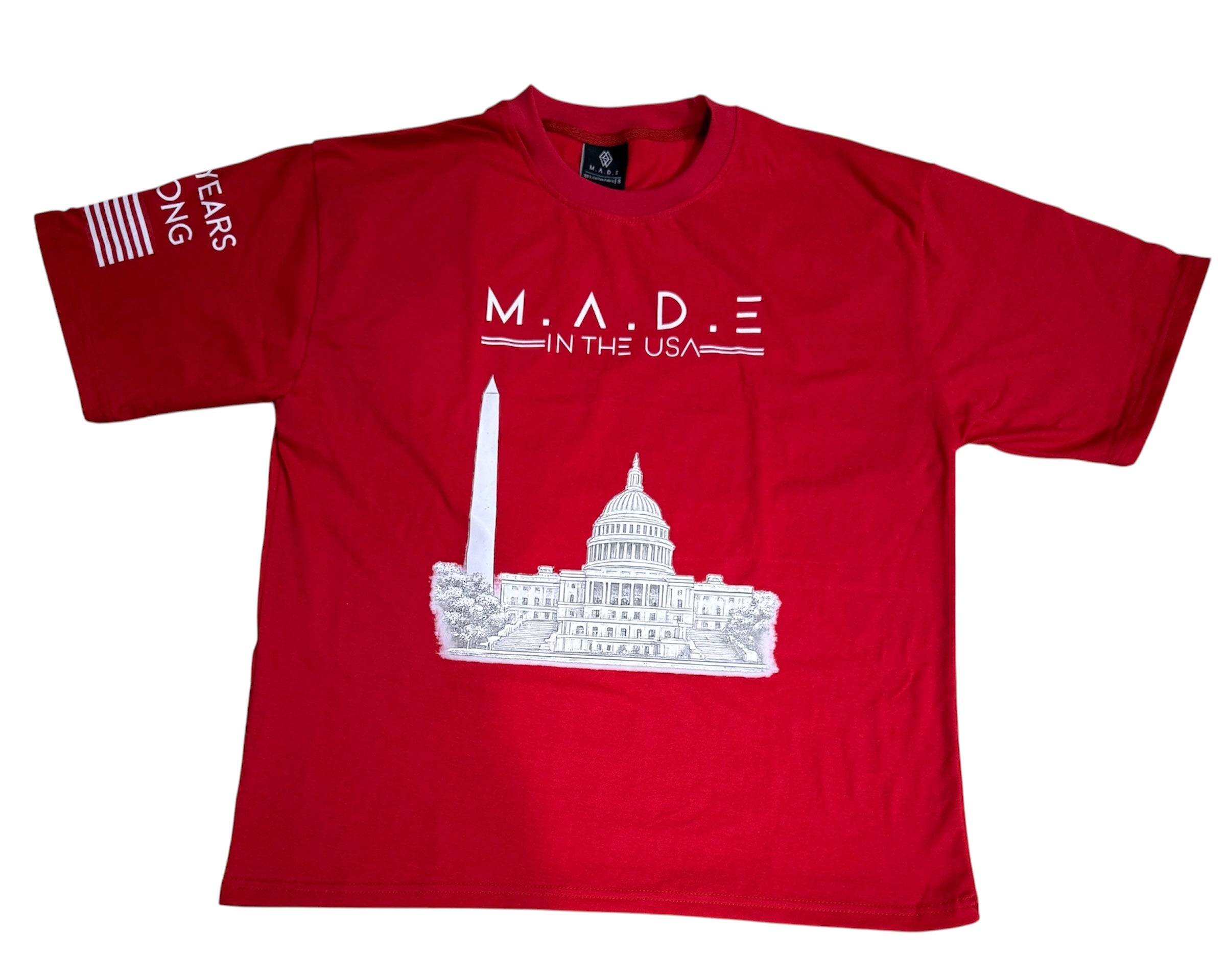 M.A.D.E in the USA Tee — Red