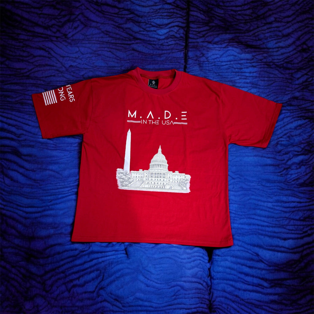 M.A.D.E in the USA Tee — Red