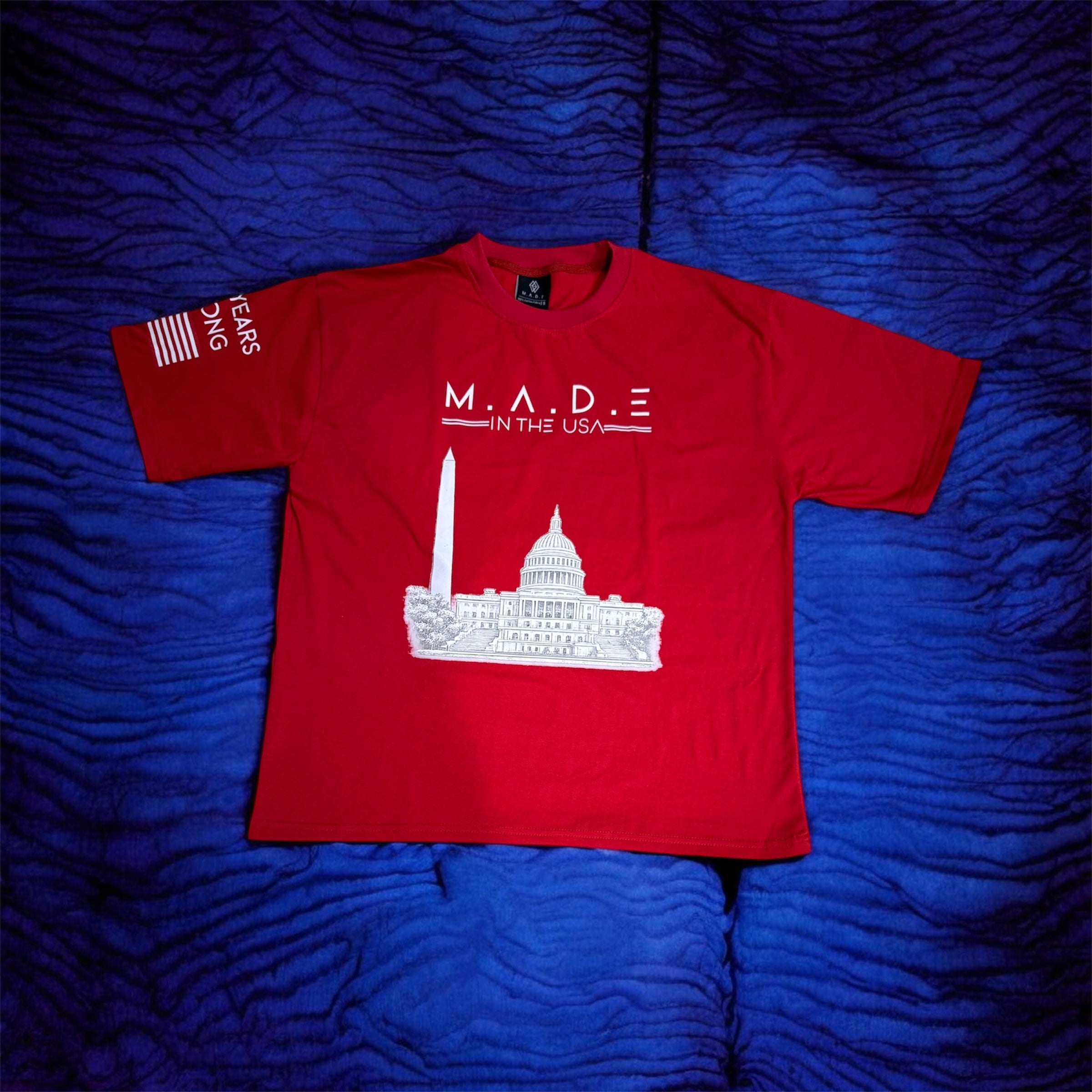 M.A.D.E in the USA Tee — Red